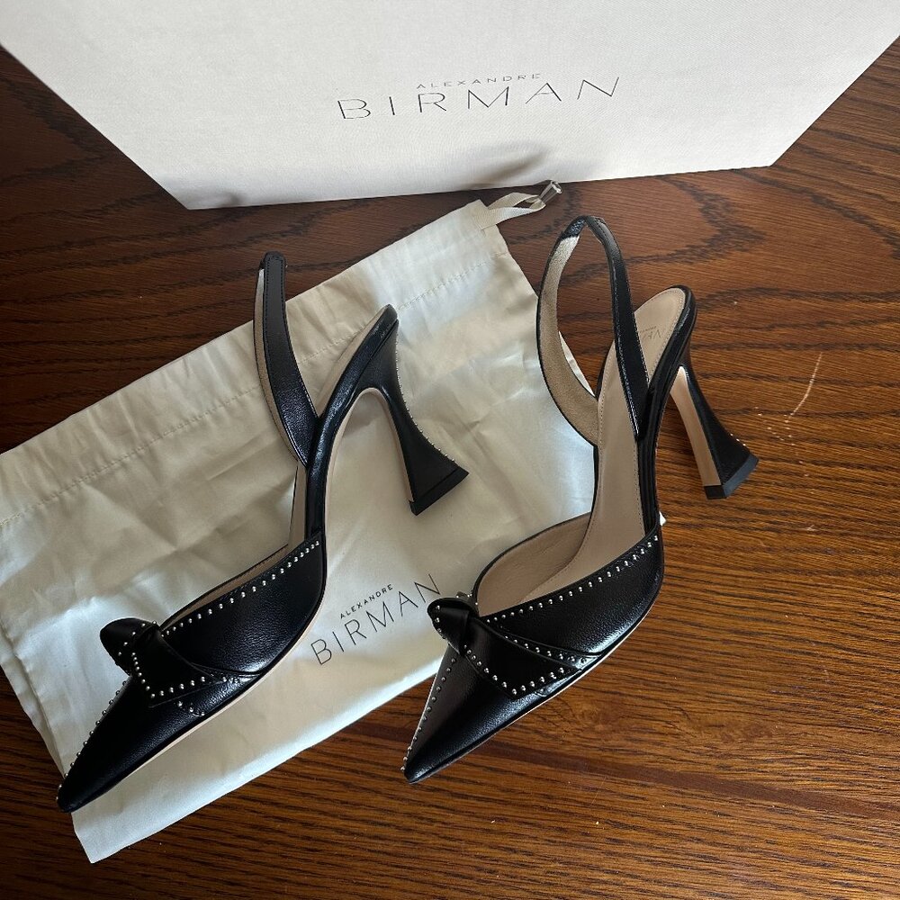 Alexandre Birman Black Leather Heels - Size 36 - Box and Dust Bag Included - NWT